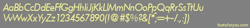 FunctiontwoRegularitalic Font – Yellow Fonts on Gray Background