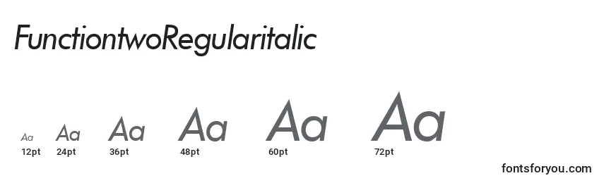 Размеры шрифта FunctiontwoRegularitalic