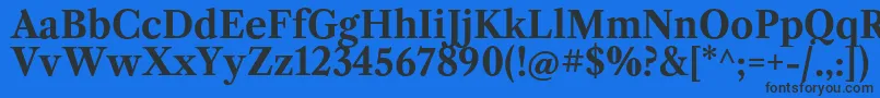 LibrecaslontextBold Font – Black Fonts on Blue Background