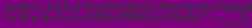 フォントLibrecaslontextBold – 紫の背景に黒い文字