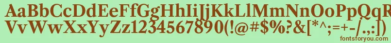 LibrecaslontextBold Font – Brown Fonts on Green Background