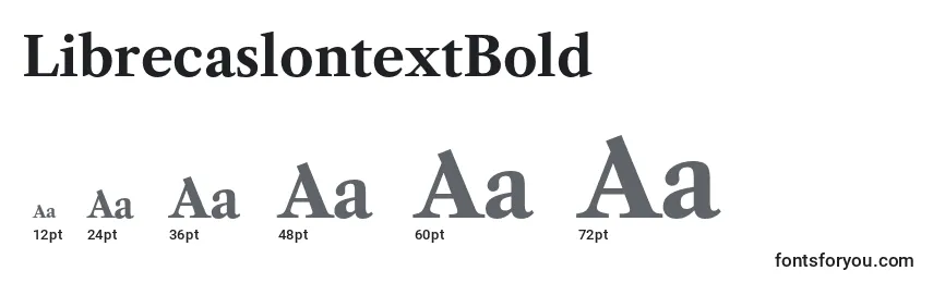 Размеры шрифта LibrecaslontextBold