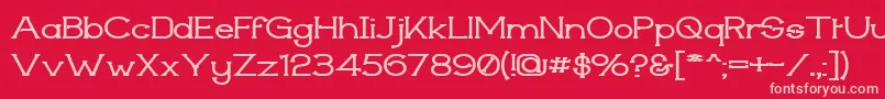 TechnicallyInsaneWidesemibold Font – Pink Fonts on Red Background