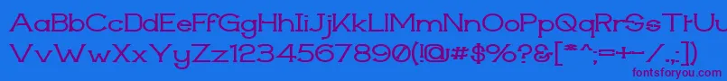 TechnicallyInsaneWidesemibold Font – Purple Fonts on Blue Background