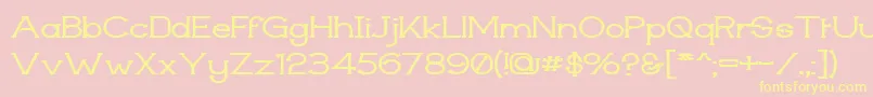 TechnicallyInsaneWidesemibold Font – Yellow Fonts on Pink Background