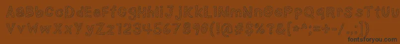 NerdPlusDork=Nork-Schriftart – Schwarze Schriften auf braunem Hintergrund