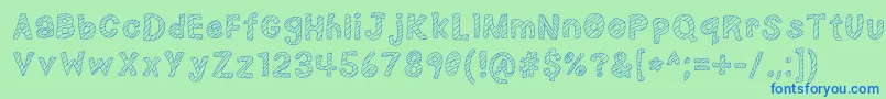 NerdPlusDork=Nork-Schriftart – Blaue Schriften auf grünem Hintergrund