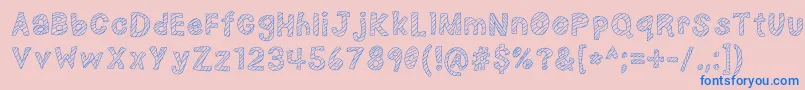 NerdPlusDork=Nork-Schriftart – Blaue Schriften auf rosa Hintergrund