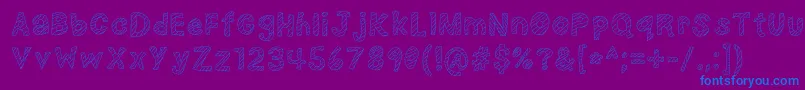 NerdPlusDork=Nork-Schriftart – Blaue Schriften auf violettem Hintergrund