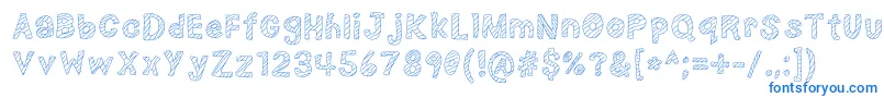 fuente NerdPlusDork=Nork – Fuentes Azules Sobre Fondo Blanco