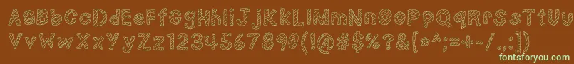 NerdPlusDork=Nork Font – Green Fonts on Brown Background