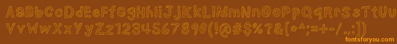 NerdPlusDork=Nork Font – Orange Fonts on Brown Background