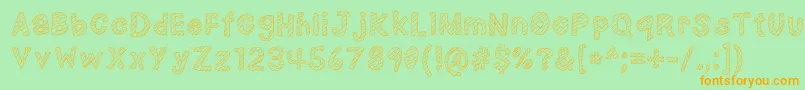 NerdPlusDork=Nork Font – Orange Fonts on Green Background