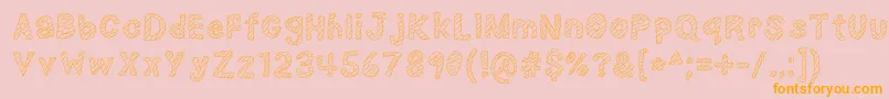 NerdPlusDork=Nork Font – Orange Fonts on Pink Background