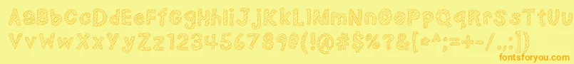 NerdPlusDork=Nork Font – Orange Fonts on Yellow Background