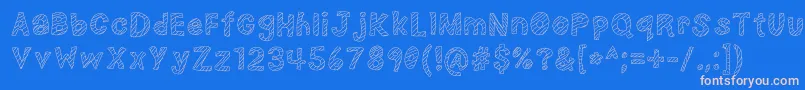 Fonte NerdPlusDork=Nork – fontes rosa em um fundo azul