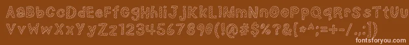 NerdPlusDork=Nork-Schriftart – Rosa Schriften auf braunem Hintergrund