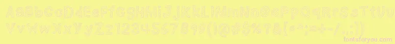 NerdPlusDork=Nork-Schriftart – Rosa Schriften auf gelbem Hintergrund