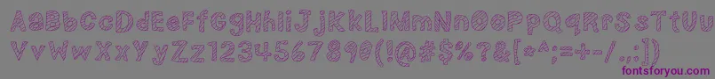 NerdPlusDork=Nork-Schriftart – Violette Schriften auf grauem Hintergrund