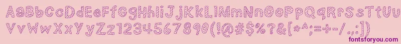 NerdPlusDork=Nork-Schriftart – Violette Schriften auf rosa Hintergrund