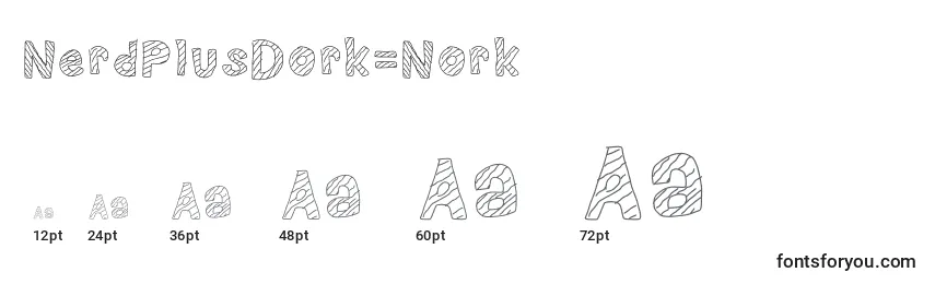 Tamaños de fuente NerdPlusDork=Nork