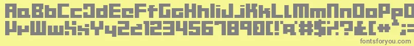 Weitere Informationen zur Bitmo-Schriftart Bitmo-Schriftart – Graue Schriften auf gelbem Hintergrund
