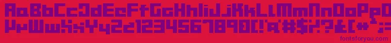 Шрифт Bitmo – фиолетовые шрифты на красном фоне