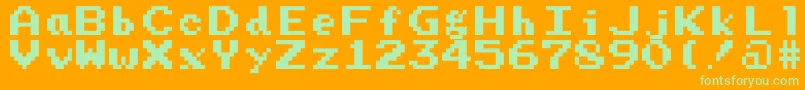 Lisätietoja Prstart-fontista Prstart-fontti – vihreät fontit oranssilla taustalla