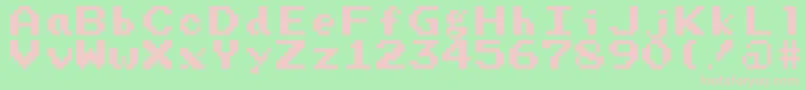 Prstart Font – Pink Fonts on Green Background