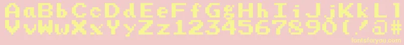Prstart Font – Yellow Fonts on Pink Background