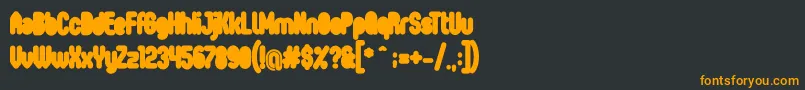 Шрифт OvalBlack – оранжевые шрифты на чёрном фоне