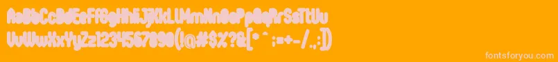 OvalBlack Font – Pink Fonts on Orange Background