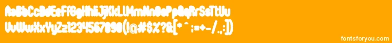 OvalBlack Font – White Fonts on Orange Background