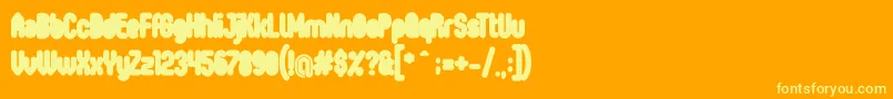 OvalBlack Font – Yellow Fonts on Orange Background