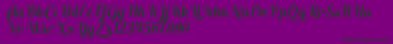 AltoysitalicPersonalOnly Font – Black Fonts on Purple Background