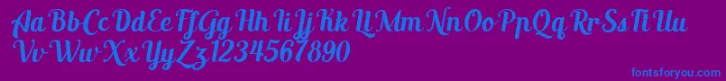 AltoysitalicPersonalOnly Font – Blue Fonts on Purple Background