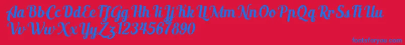 AltoysitalicPersonalOnly Font – Blue Fonts on Red Background