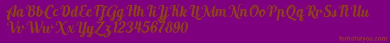AltoysitalicPersonalOnly Font – Brown Fonts on Purple Background