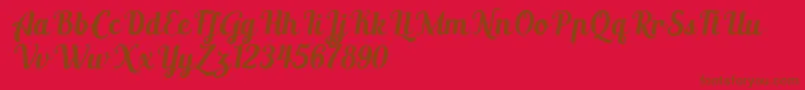 AltoysitalicPersonalOnly Font – Brown Fonts on Red Background