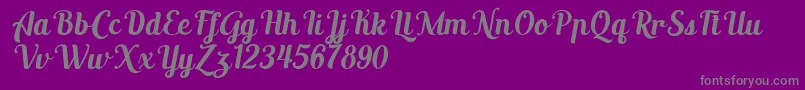 AltoysitalicPersonalOnly Font – Gray Fonts on Purple Background