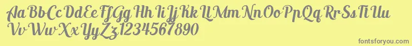 AltoysitalicPersonalOnly Font – Gray Fonts on Yellow Background