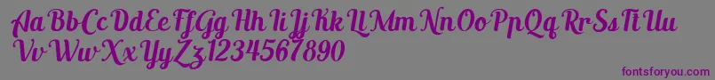 AltoysitalicPersonalOnly-Schriftart – Violette Schriften auf grauem Hintergrund