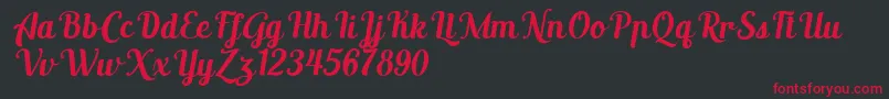 AltoysitalicPersonalOnly Font – Red Fonts on Black Background