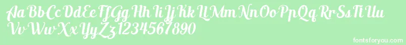 AltoysitalicPersonalOnly Font – White Fonts on Green Background