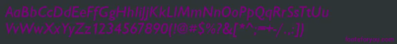 Шрифт ChantillyMediumItalic – фиолетовые шрифты на чёрном фоне