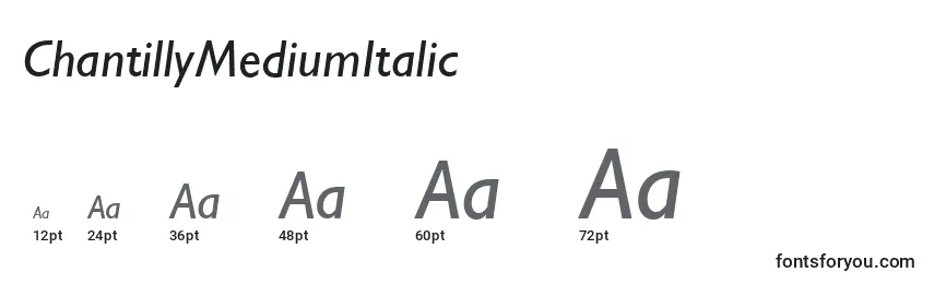 ChantillyMediumItalic Font Sizes