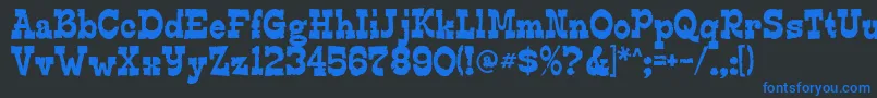 Edmundsdistressed Font – Blue Fonts on Black Background
