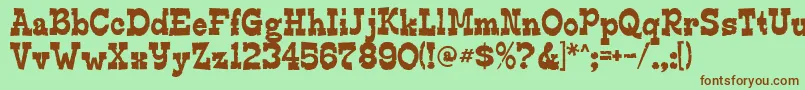 Edmundsdistressed Font – Brown Fonts on Green Background