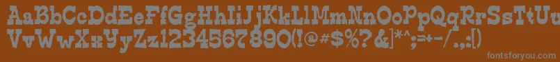 Edmundsdistressed Font – Gray Fonts on Brown Background