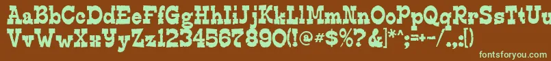 Edmundsdistressed Font – Green Fonts on Brown Background